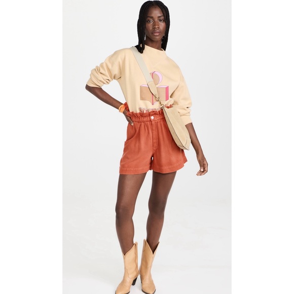 Isabel Marant Étoile Titea Shorts Beautiful Burnt Orange(Papaya) - Size 40 NWT - Picture 4 of 14